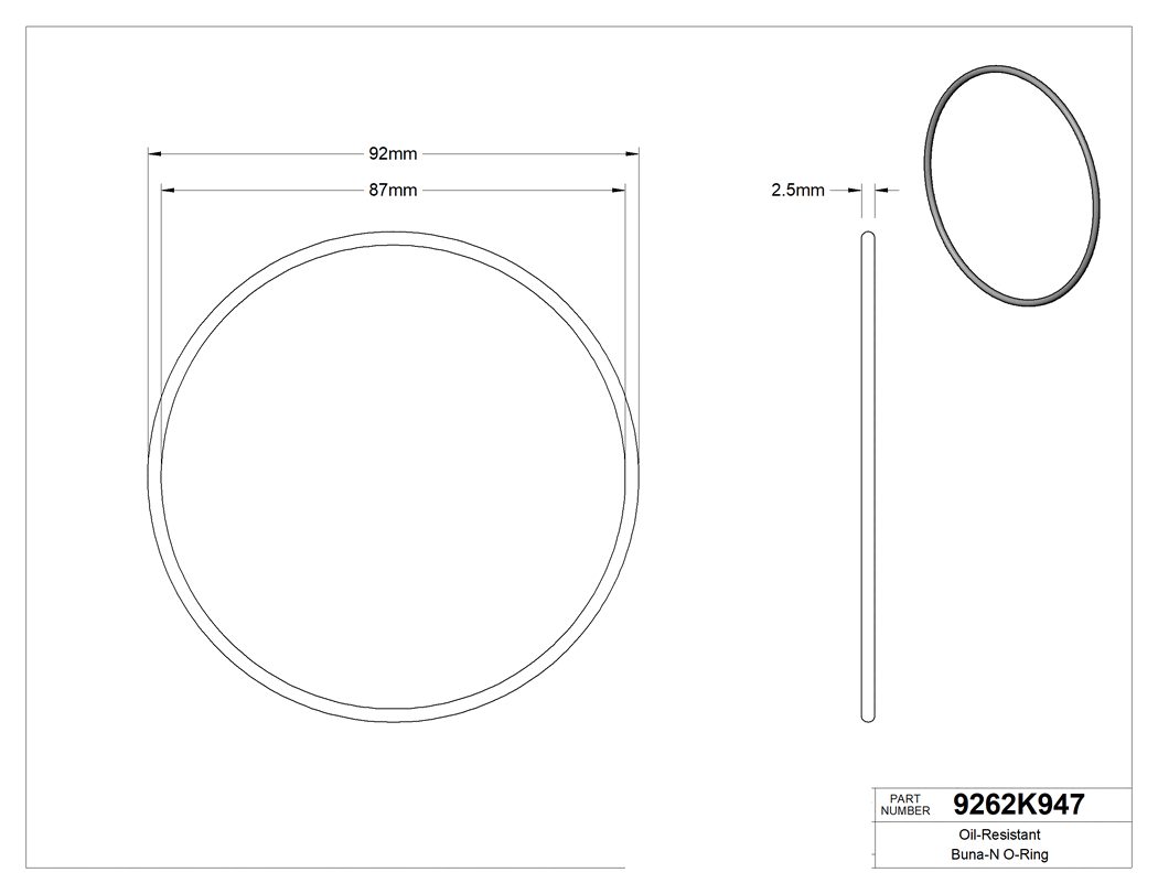 Technical drawing - 9262K947